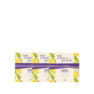 Trio de Sabonetes Flor de Graviola